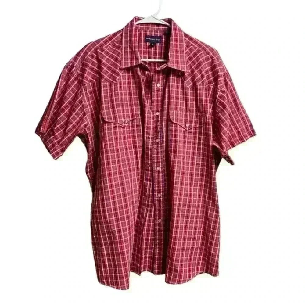 Panhandle Slim Plaid Short Sleeve‎ Western Men's Shirt